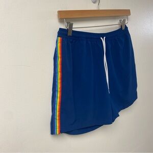 Chubbies EUC Navy Rainbow Stripe Swim Trunks‎ Size Large